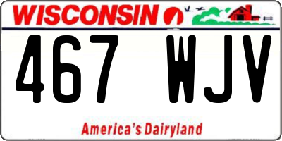WI license plate 467WJV