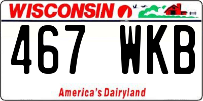 WI license plate 467WKB