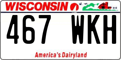 WI license plate 467WKH