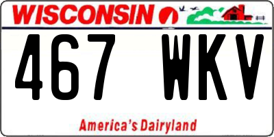 WI license plate 467WKV
