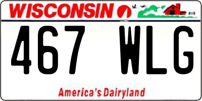 WI license plate 467WLG