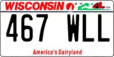 WI license plate 467WLL