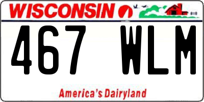 WI license plate 467WLM
