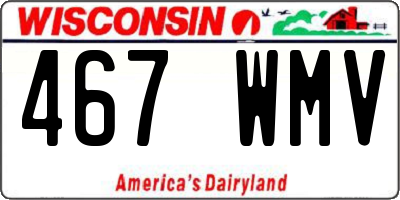 WI license plate 467WMV
