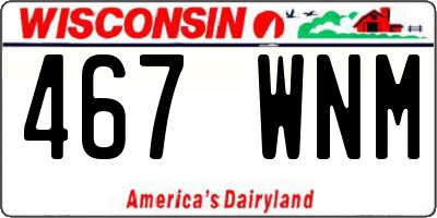 WI license plate 467WNM