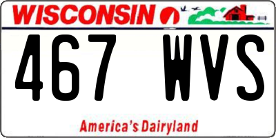 WI license plate 467WVS