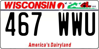 WI license plate 467WWU