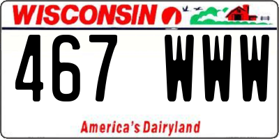 WI license plate 467WWW