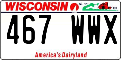 WI license plate 467WWX