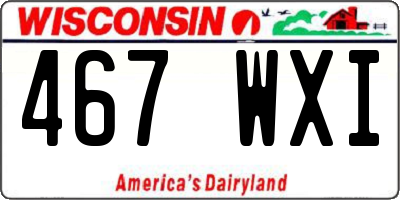 WI license plate 467WXI