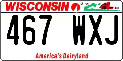 WI license plate 467WXJ