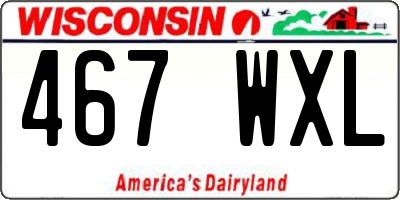 WI license plate 467WXL