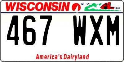 WI license plate 467WXM