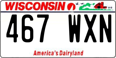 WI license plate 467WXN