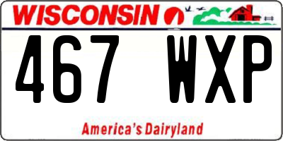 WI license plate 467WXP