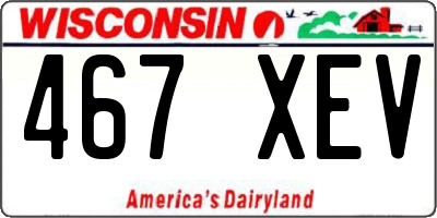 WI license plate 467XEV