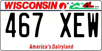 WI license plate 467XEW