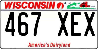 WI license plate 467XEX
