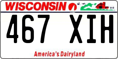 WI license plate 467XIH