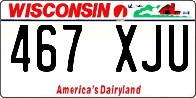 WI license plate 467XJU