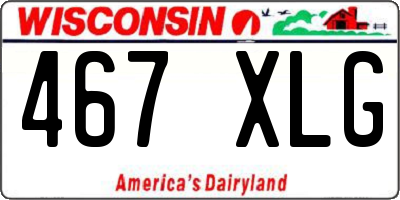 WI license plate 467XLG