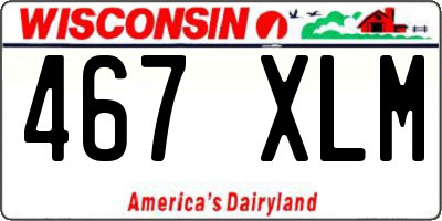 WI license plate 467XLM