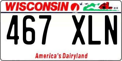 WI license plate 467XLN