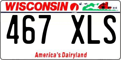WI license plate 467XLS