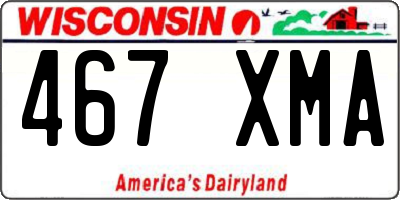 WI license plate 467XMA