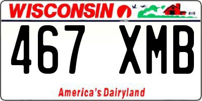 WI license plate 467XMB