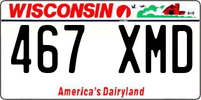WI license plate 467XMD