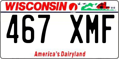 WI license plate 467XMF