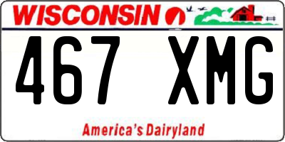 WI license plate 467XMG