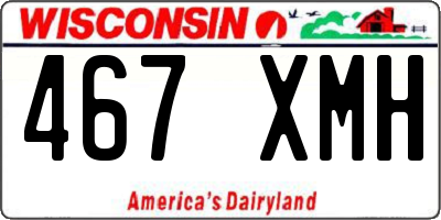 WI license plate 467XMH