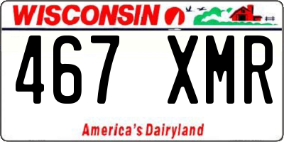 WI license plate 467XMR