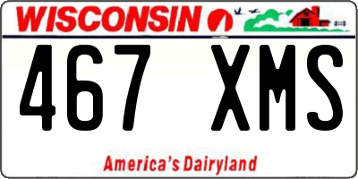 WI license plate 467XMS