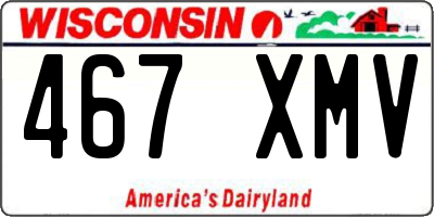 WI license plate 467XMV