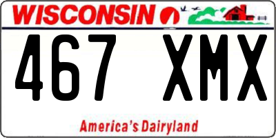 WI license plate 467XMX