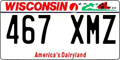 WI license plate 467XMZ
