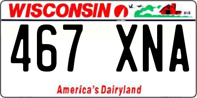 WI license plate 467XNA