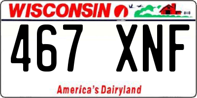 WI license plate 467XNF