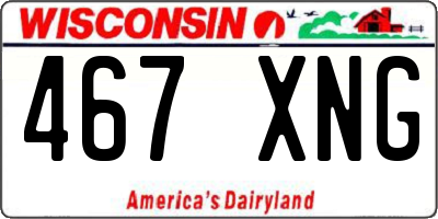 WI license plate 467XNG