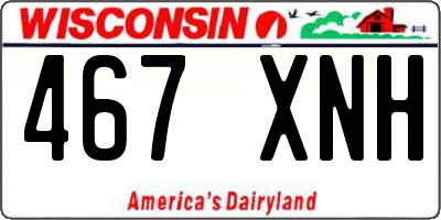 WI license plate 467XNH