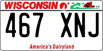 WI license plate 467XNJ