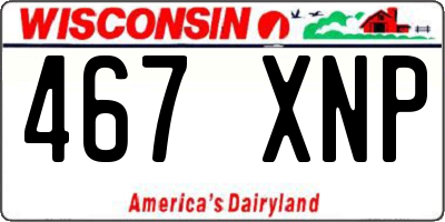 WI license plate 467XNP