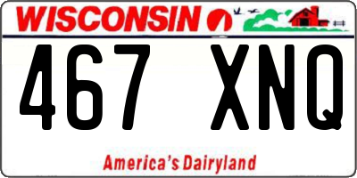 WI license plate 467XNQ