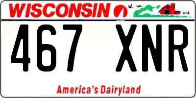 WI license plate 467XNR