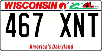 WI license plate 467XNT