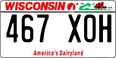 WI license plate 467XOH