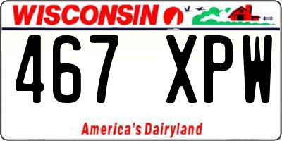 WI license plate 467XPW